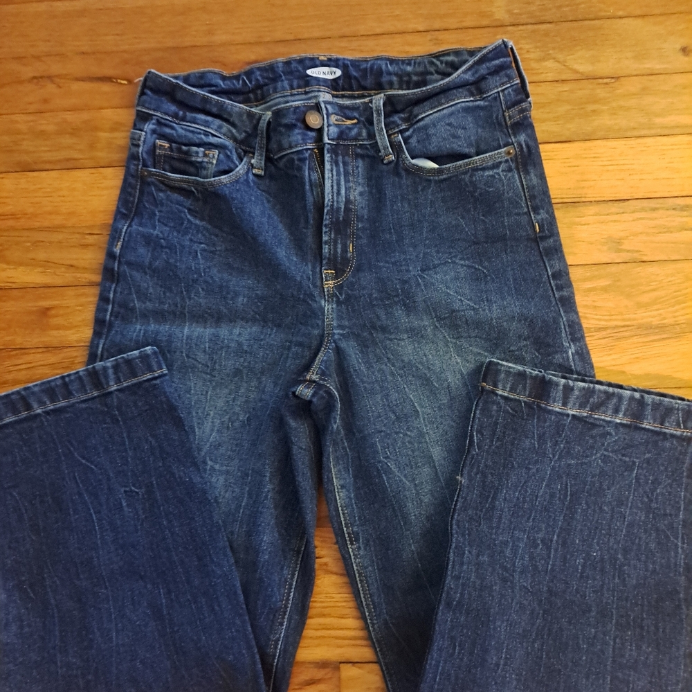 Old Navy Dark Blue Straight Leg Jeans